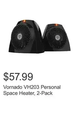 Costco Vornado vh203 personal space heater, 2-pack offer