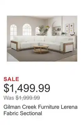 Costco Gilman creek furniture lerena fabric sectional offer