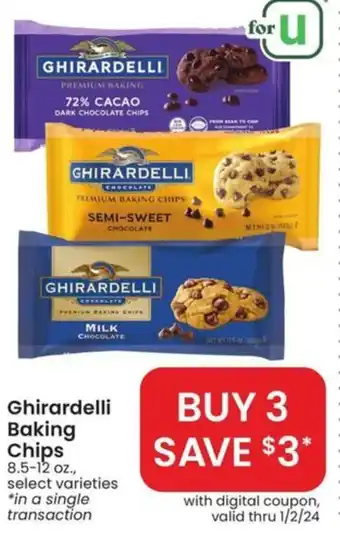 Albertsons Ghirardelli Baking Chips offer