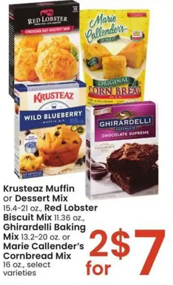 Albertsons Krusteaz Muffin or Dessert Mix 15.4-21 oz. offer