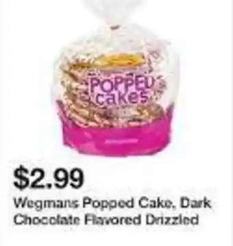 Wegmans Wegmans Popped Cake, Dark Chocolate Flavored Drizzled offer