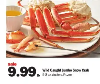 Meijer Wild caught jumbo snow crab offer