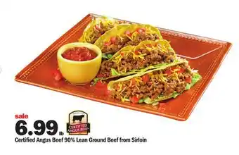 Meijer Certified angus beef 90% lean ground beef from sirloin offer