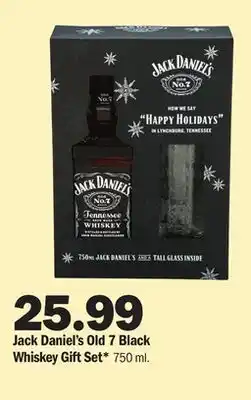 Meijer Jack daniel's old 7 black whiskey gift set offer