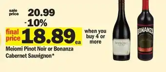 Meijer Meiomi pinot noir or bonanza cabernet sauvignon offer