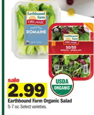 Meijer Earthbound farm organic salad offer