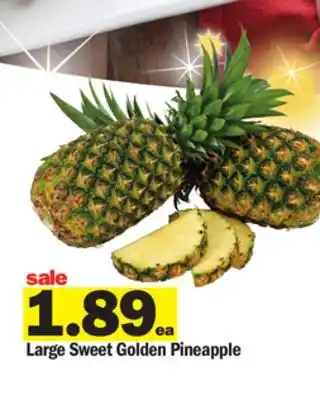 Meijer Large sweet golden pineapple offer