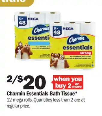 Meijer Charmin essentials bath tissue offer