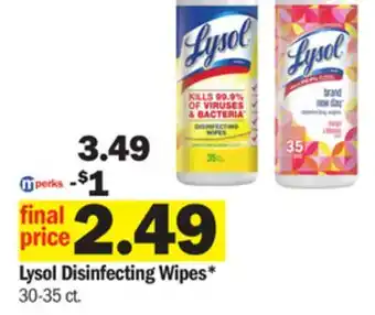 Meijer Lysol disinfecting wipes offer