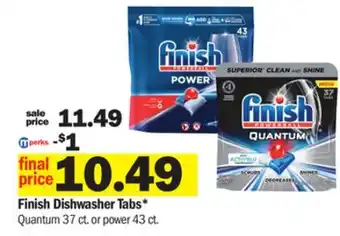 Meijer Finish dishwasher tabs offer