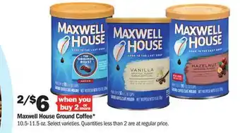 Meijer Maxwell house ground coffee offer