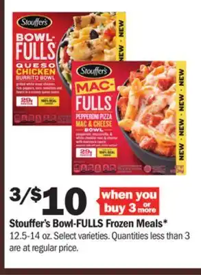 Meijer Stouffer's bowl-fulls frozen meals offer