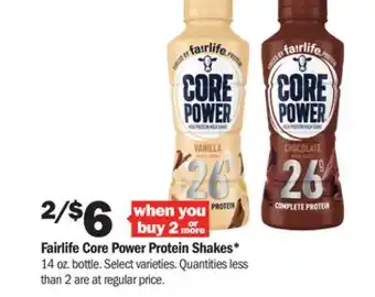 Meijer Fairlife core power protein shakes offer