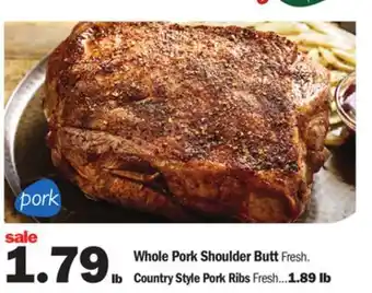 Meijer Whole pork shoulder butt offer