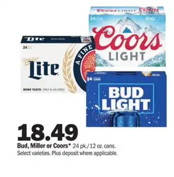 Meijer Bud, miller or coors offer
