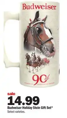Meijer Budweiser holiday stein gift set offer