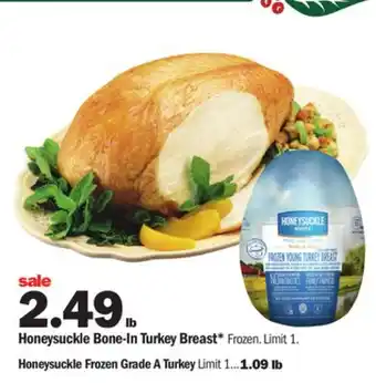 Meijer Honeysuckle bone-in turkey breast offer