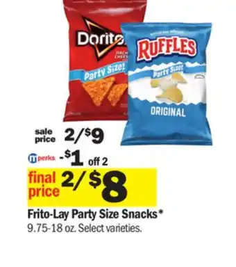 Meijer Frito-lay party size snacks offer