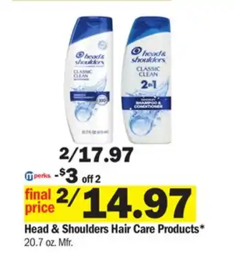 Meijer Head & shoulders hair care products offer