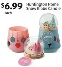 Aldi Huntington Home Snow Globe Candle offer