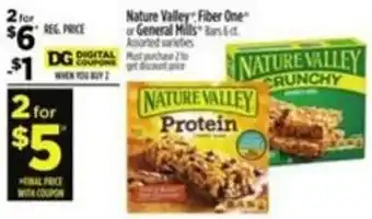 Dollar General Nature Valley, Fiber One or General Mills offer