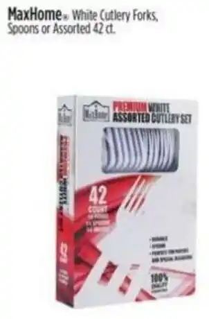 Dollar General MaxHome White Cutlery Forks, Spoons offer