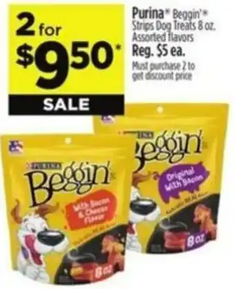 Dollar General Purina Beggin Strips Dog Treats offer