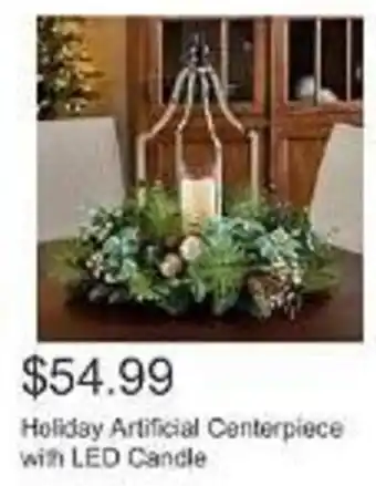 Costco Holiday Artificial Centerpiece with LED Candle offer