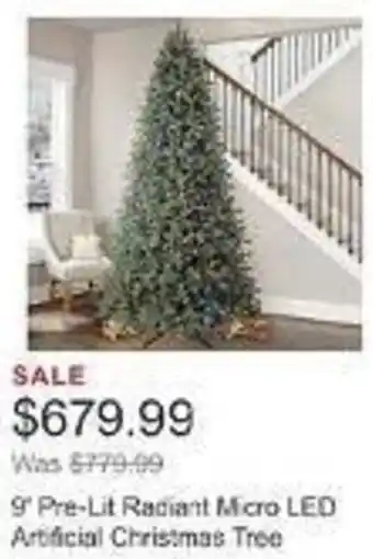 Costco 9 Pre-Lit Radiant Micro LED Artificial Christmas Tree offer