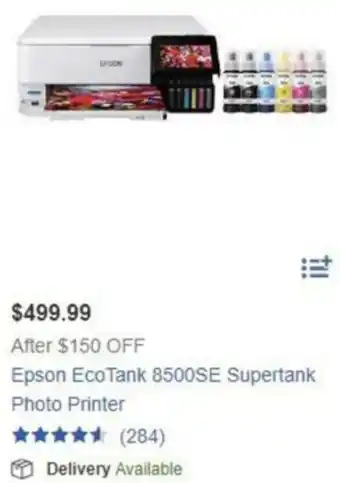 Costco Epson EcoTank 8500SE Supertank Photo Printer offer
