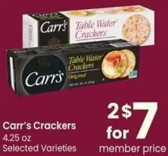 Albertsons Carr's Crackers offer