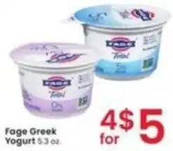 Albertsons Fage Greek Yogurt offer