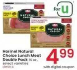 Albertsons Hormel Natural Choice Lunch Meat Double Pack offer
