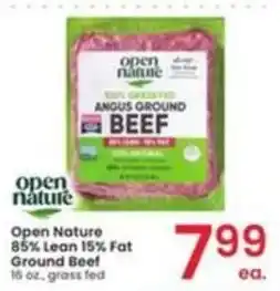 Albertsons Open Nature 85% Lean 15% Fat Ground Beef offer