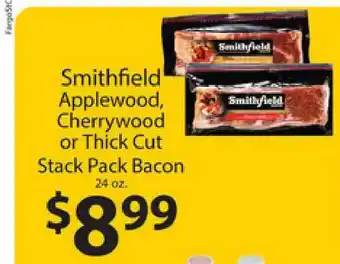 Family Fresh Market Smithfield Applewood, Cherrywood Or Thick Cut Stack Pack Bacon offer
