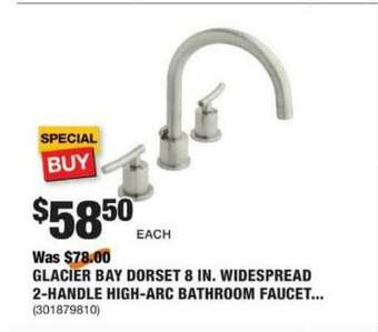 The Home Depot Glacier Bay Dorset 8 In. Widespread 2-handle High-arc Bathroom Faucet offer