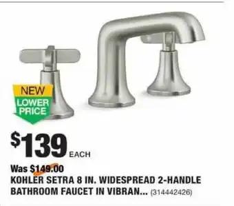 The Home Depot Kohler Setra 8 In. Widespread 2-handle Bathroom Faucet In Vibran offer