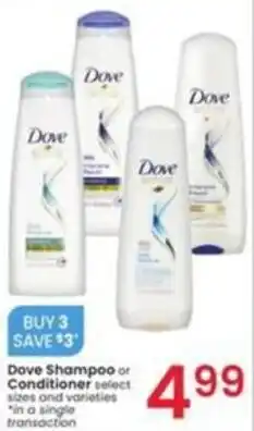 Albertsons Dove Shampoo or Conditioner offer