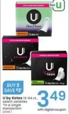 Albertsons U by Kotex offer
