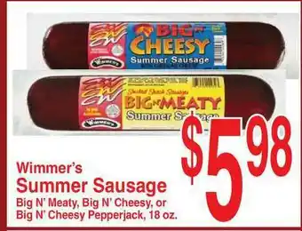 Super Saver Wimmer's Summer Sausage offer
