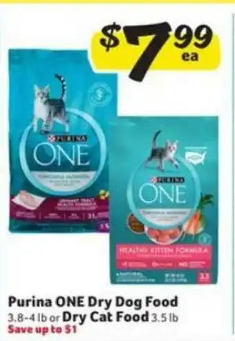 Winn Dixie Purina One Dry Dog Food, Dry Cat Food offer