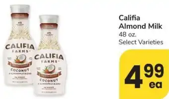 Albertsons Califia Almond Milk offer