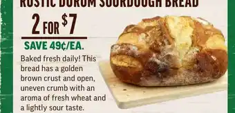Central Market Rustic Dumum Sourdough Bread offer