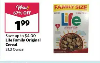 Grocery Outlet Life Family Original Cereal offer