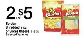 Jons International Borden Shredded Or Slices Cheese offer