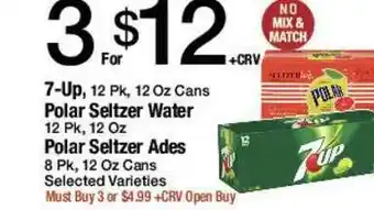 Jons International 7-up, Polar Seltzer Water, Polar Seltzer Ades offer