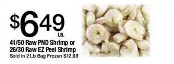 Jons International 41-50 Raw Pnd Shrimp Or 26-30 Raw Ez Peel Shrimp offer