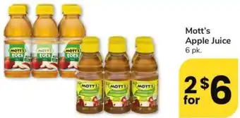 Albertsons Mott's Apple Juice offer