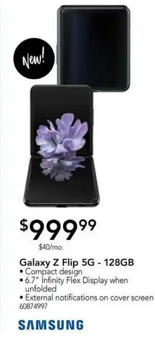 Nebraska Furniture Mart Samsung Galaxy Z Flip 5g -128 Gb offer