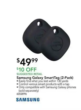 Nebraska Furniture Mart Samsung Galaxy Smart Tag (2-pack) offer